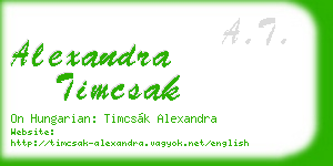 alexandra timcsak business card
